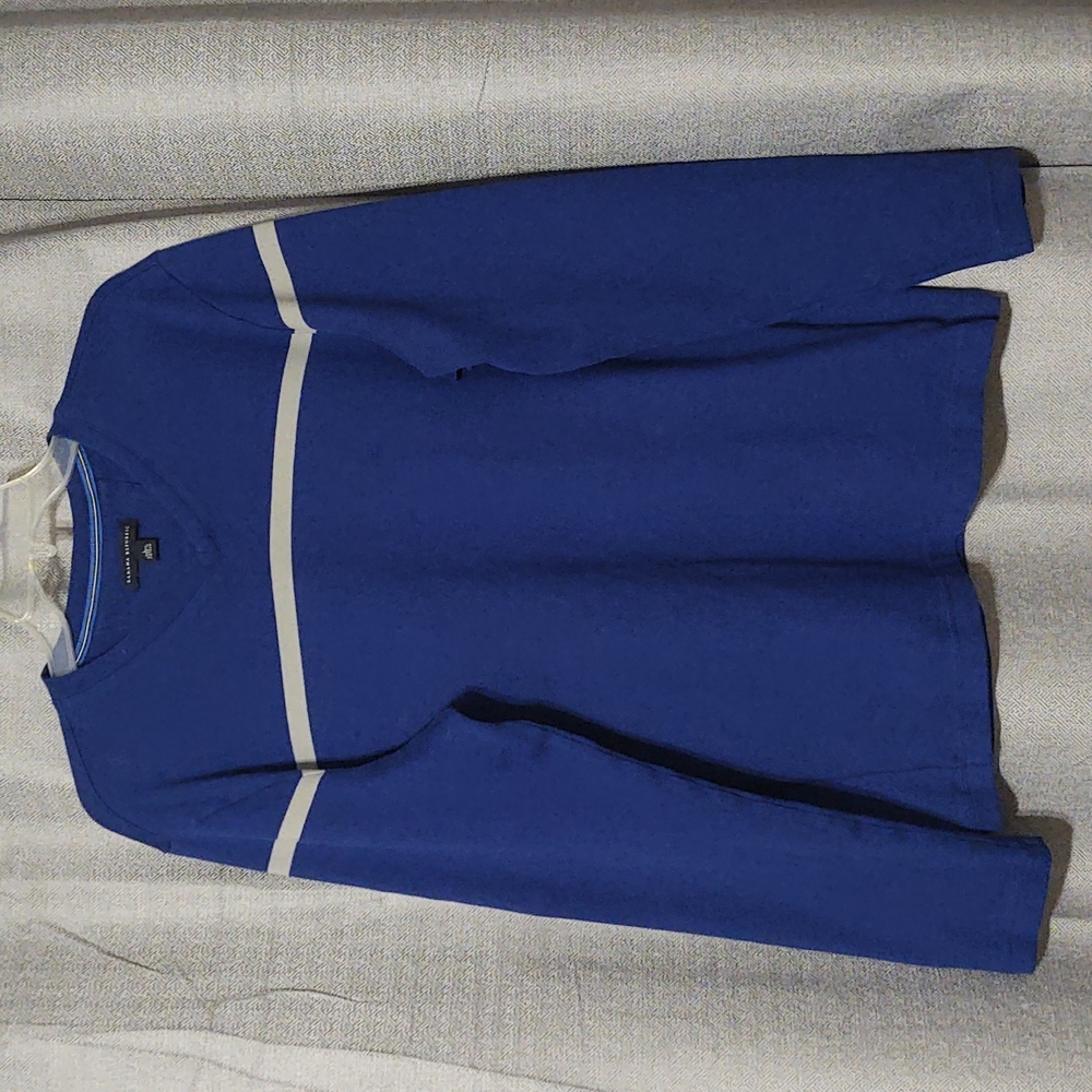 Banana Republic Blue & Gray V-neck sweater Mens Sz Large